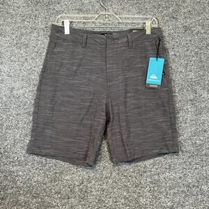 Quiksilver Board Shorts Swim Trunks Mens 29 Gray Regular Fit Amphibian NEW
